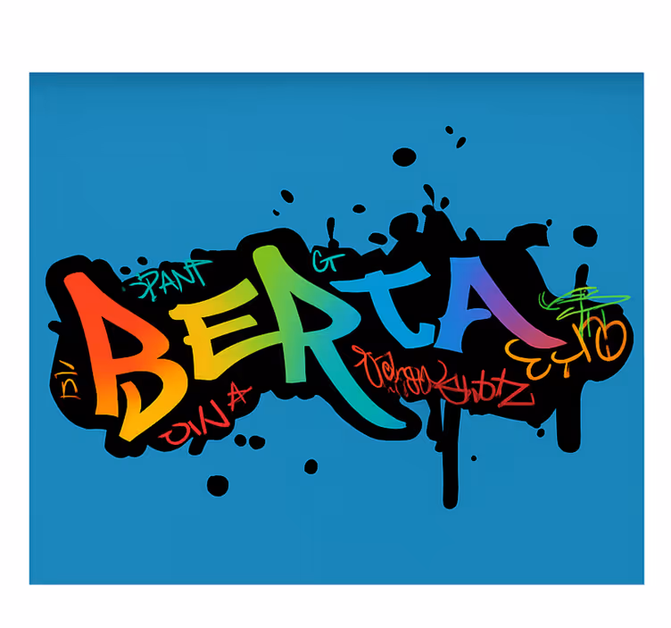 Cortina roller infantil grafiti colorido personalizado - TenVinilo