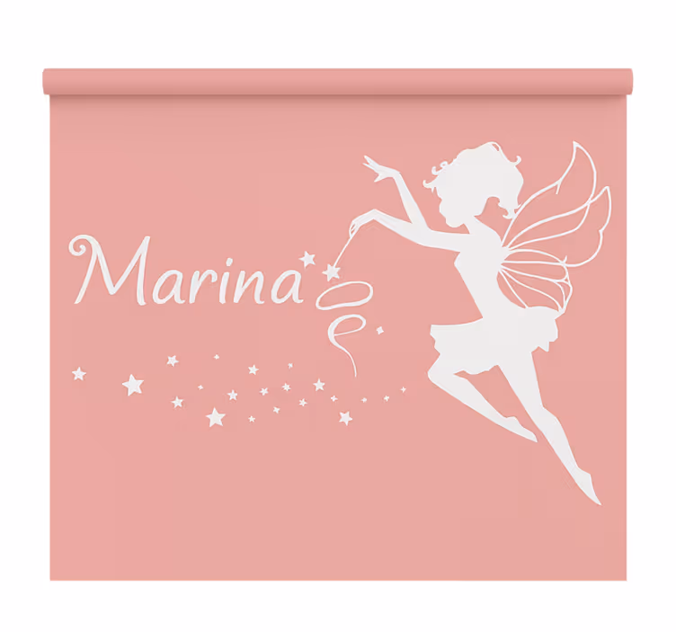 Cortina roller infantil hada con nombre - TenVinilo