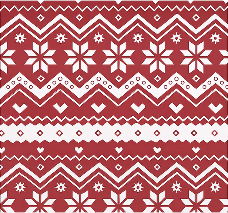 Cortina roller living comedor navidad roja y blanca - TenVinilo