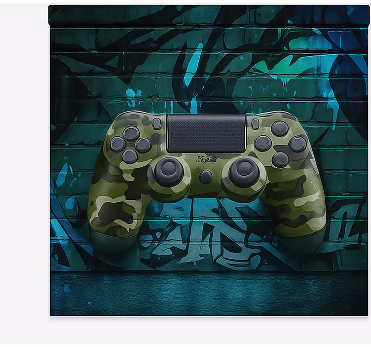 Cortina roller geek controlador de juego de grafiti de camuflaje - TenVinilo