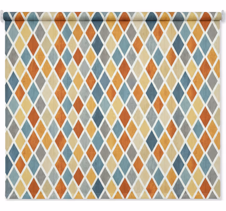 Cortina roller nórdico diamantes de colores en cascada - TenVinilo