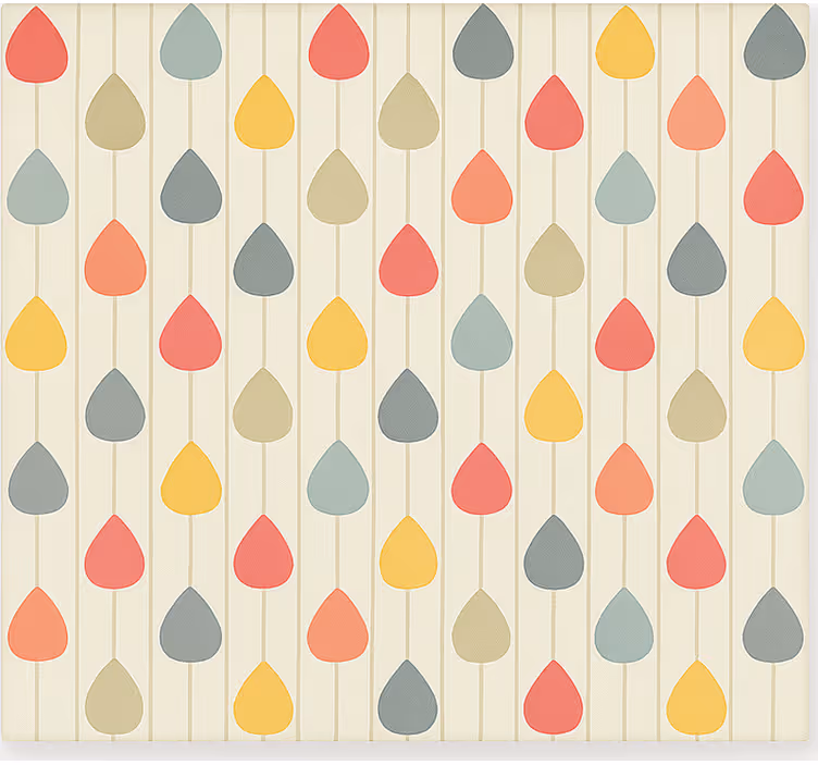 Cortina roller nórdico gotas de lluvia coloridas - TenVinilo
