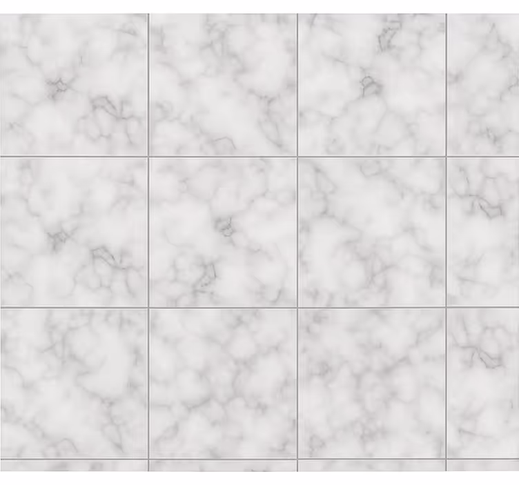 Cortina roller cocina azulejo cuadrado mármol blanco - TenVinilo