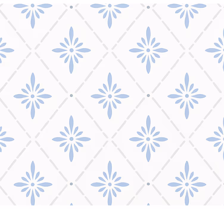 Cortina roller cocina azulejos rombo azul - TenVinilo
