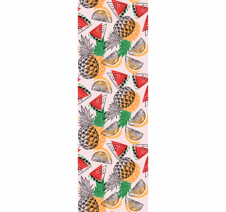 Cortina roller cocina estampado verano piña - TenVinilo