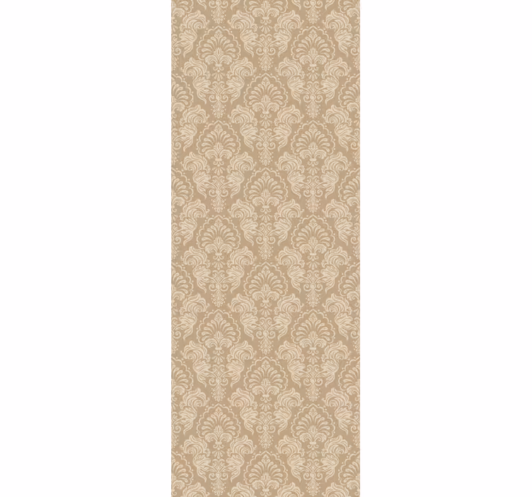 Cortina roller comedor estilo damasco beige - TenVinilo