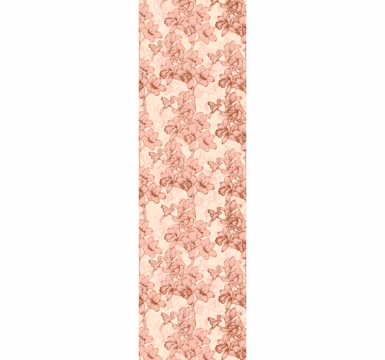 Cortina roller comedor flores 3d vintage - TenVinilo