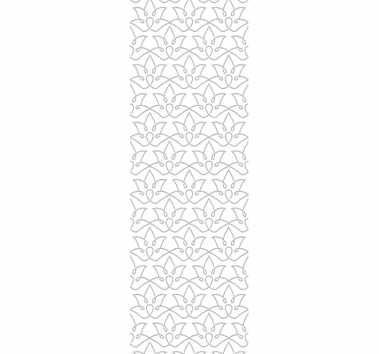 Cortina roller comedor patrón floral moderno gris - TenVinilo