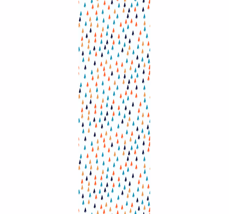 Cortina roller infantil gotas de lluvia coloridas - TenVinilo