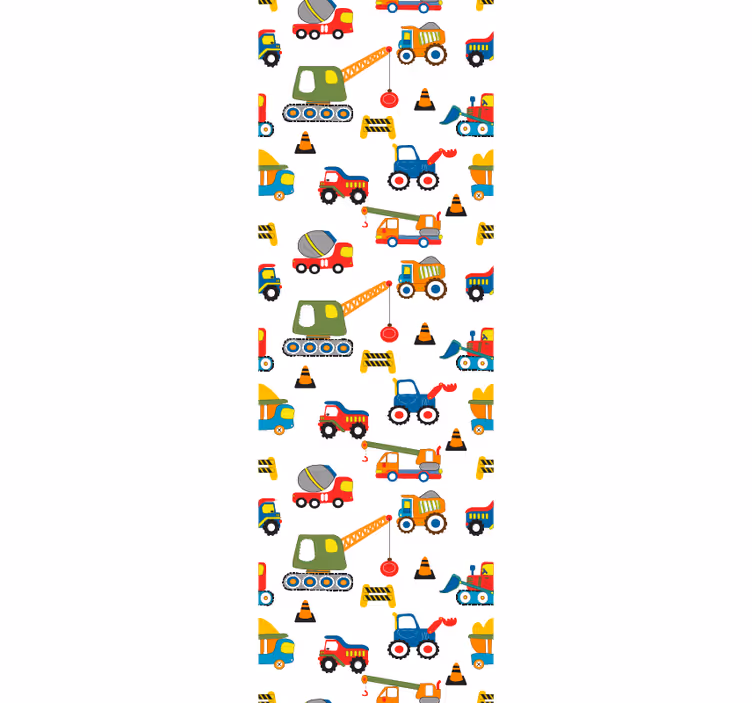 Cortina roller infantil alegría de construcción - TenVinilo