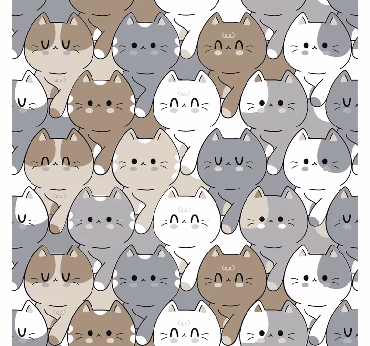 Cortina roller infantil ilustración de gatos - TenVinilo