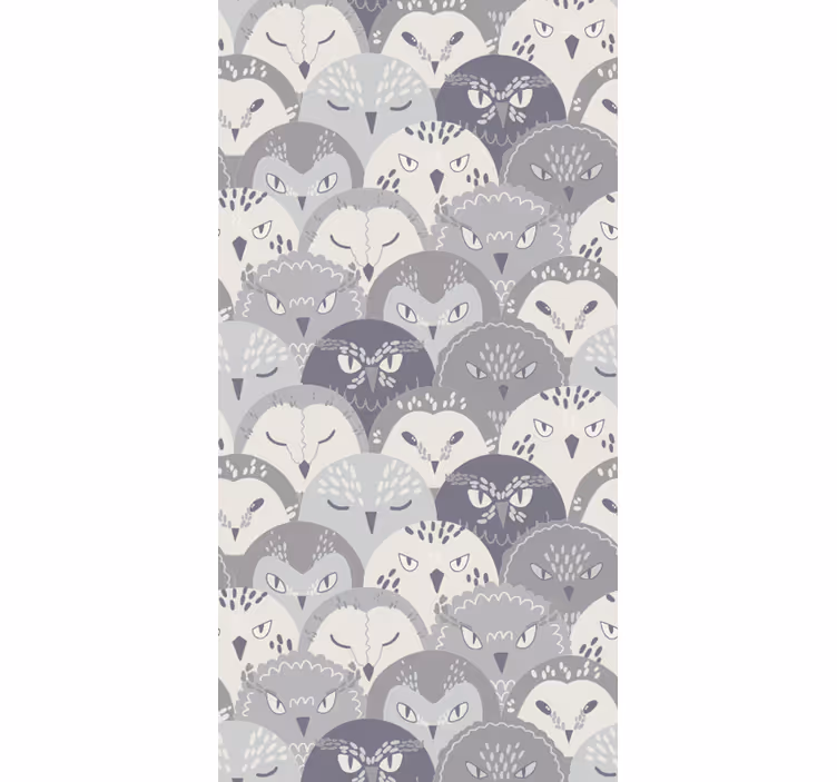 Cortina roller infantil búho gris en estilo nórdico - TenVinilo