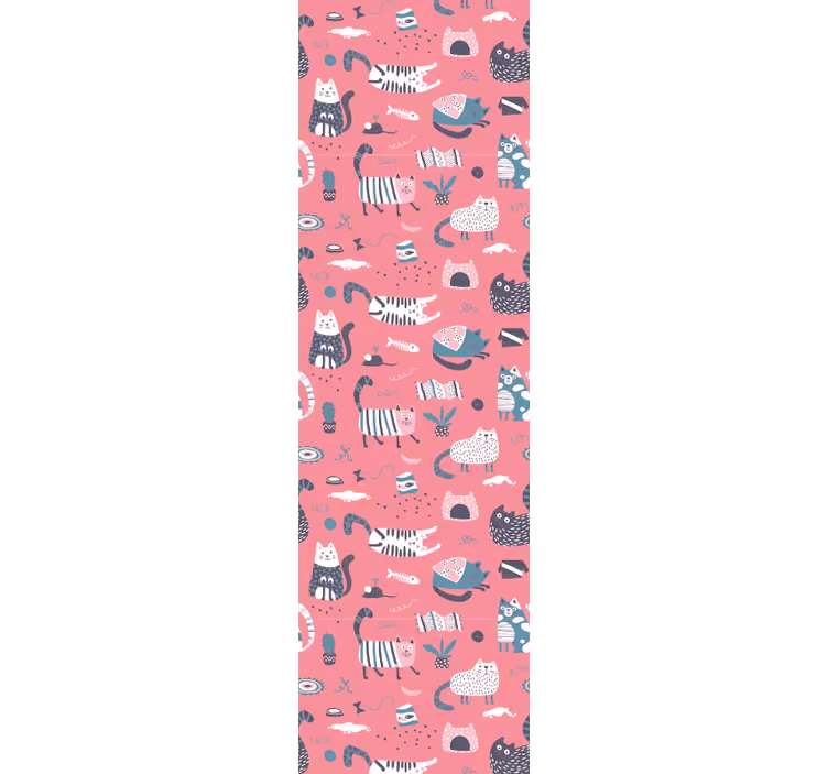 Cortina roller infantil gatitos nórdicos - TenVinilo