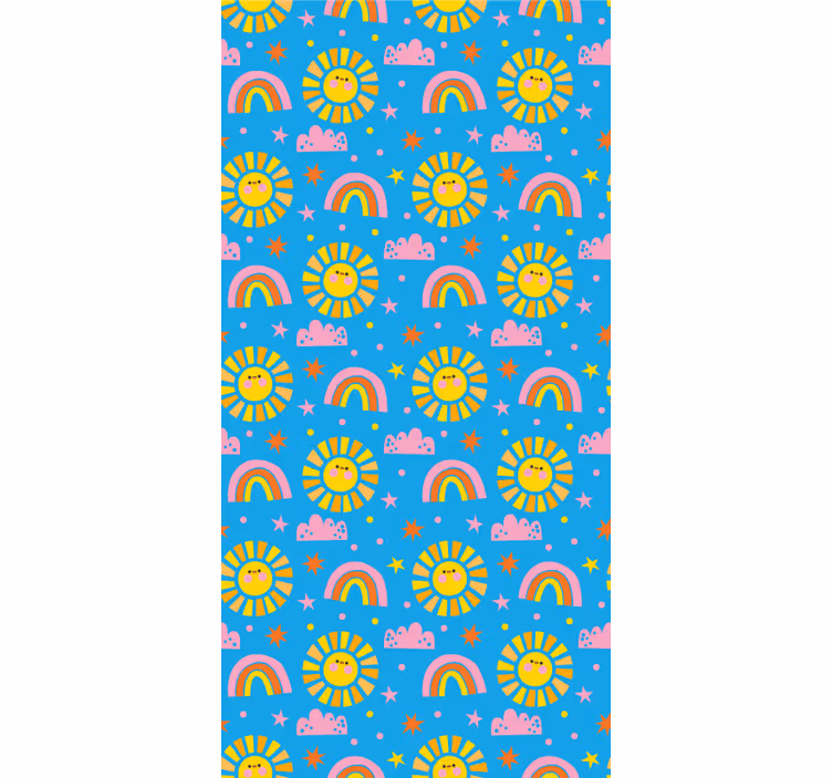 Cortina roller infantil arcoíris azul - TenVinilo