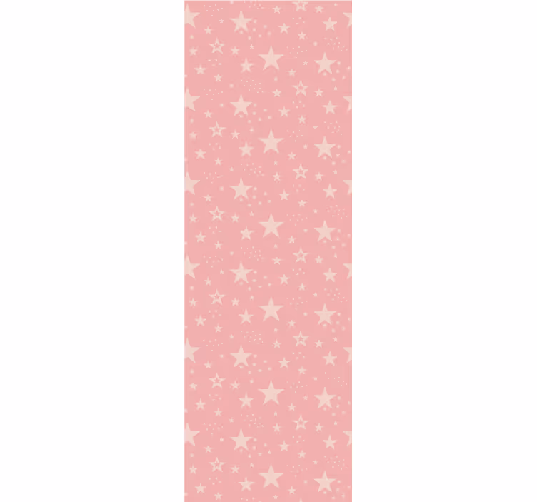 Cortina roller infantil estrellas rosas sobre rosa oscuro - TenVinilo