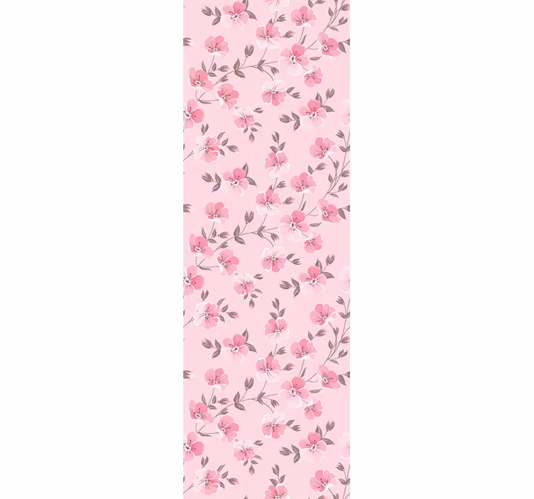 Cortina roller infantil flores rosadas lindas - TenVinilo