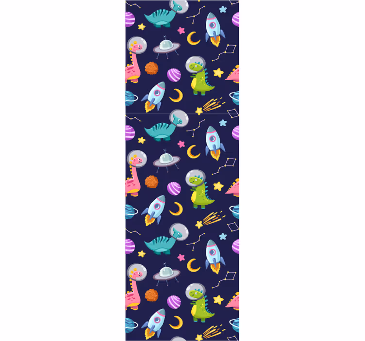 Cortina roller infantil diseño adorable de dinosaurios - TenVinilo