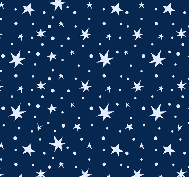 Cortina roller infantil estrellas sobre fondo azul - TenVinilo
