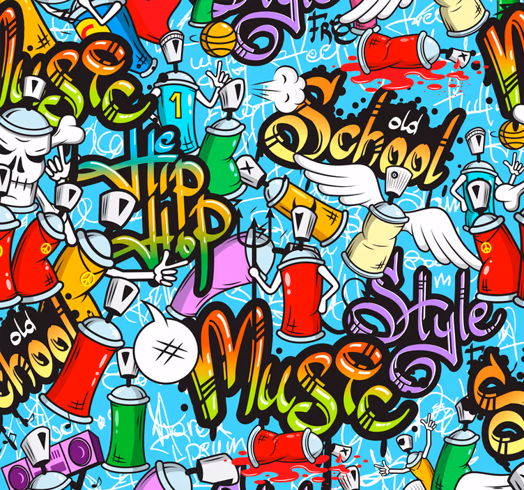 Cortina roller juvenil cultura hip-hop graffiti - TenVinilo