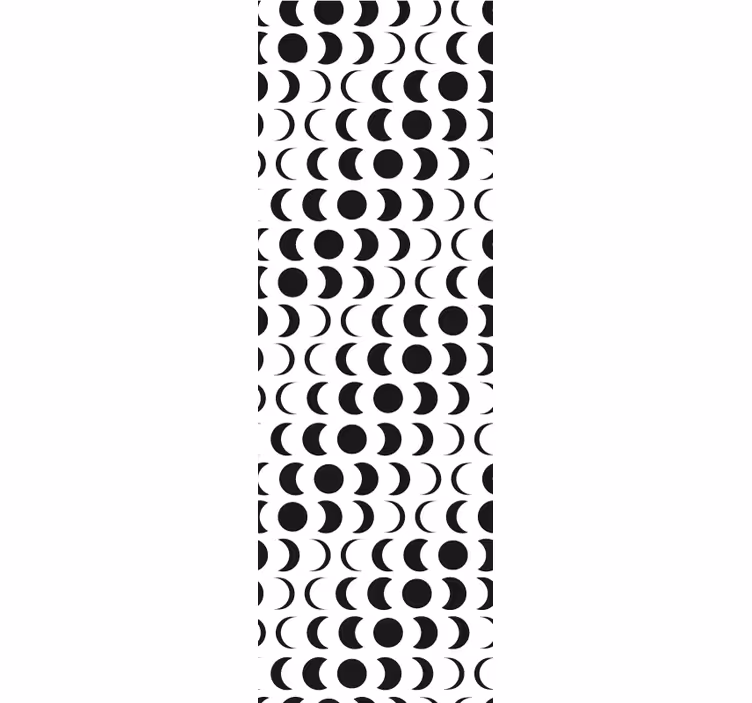 Cortina roller moderno patrón minimalista de lunas - TenVinilo