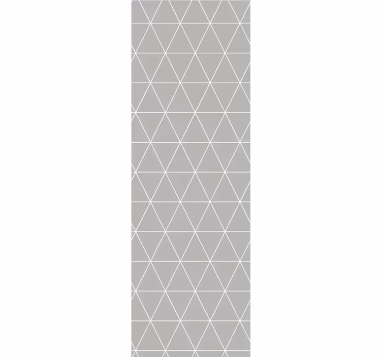 Cortina roller moderno patrón geométrico gris claro - TenVinilo