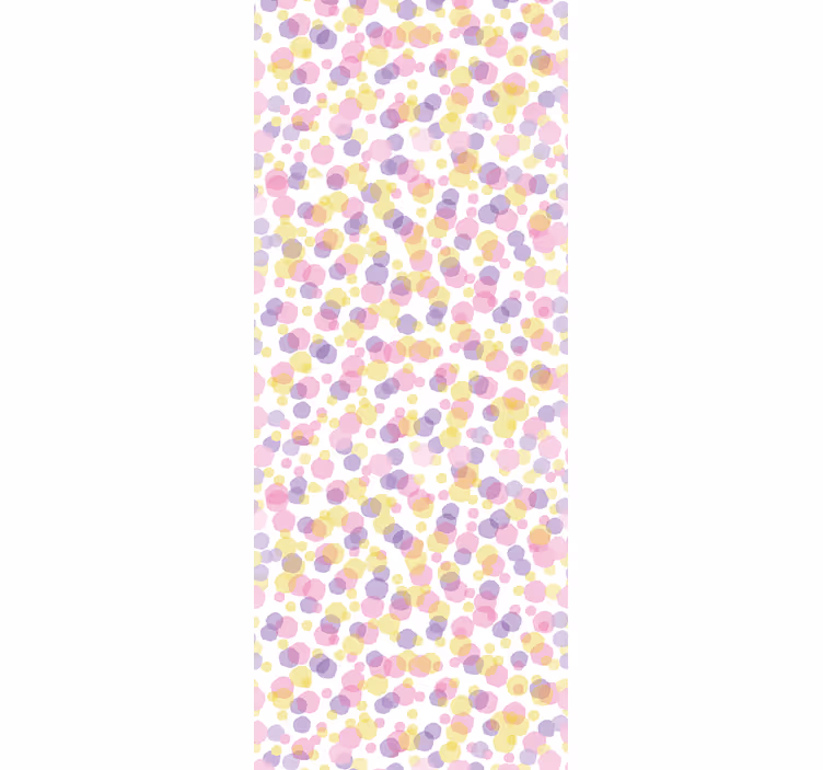 Cortina roller moderno lunares acuarelados pastel - TenVinilo