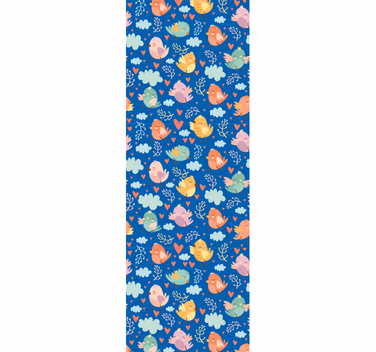 Cortina roller moderno aves voladoras adorables - TenVinilo