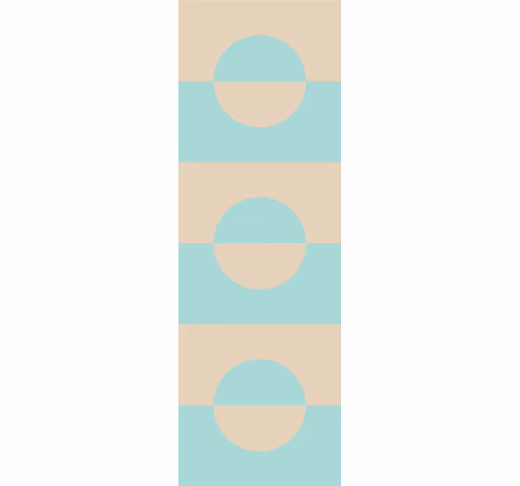 Cortina roller moderno puntos azul claro y beige cuadrados - TenVinilo