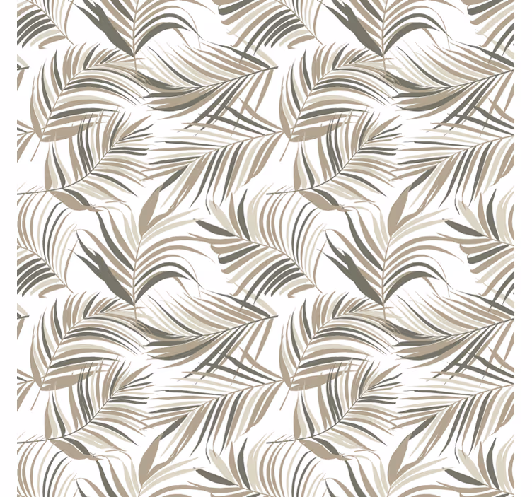 Cortina roller gris con elegantes motivos de hojas - TenVinilo