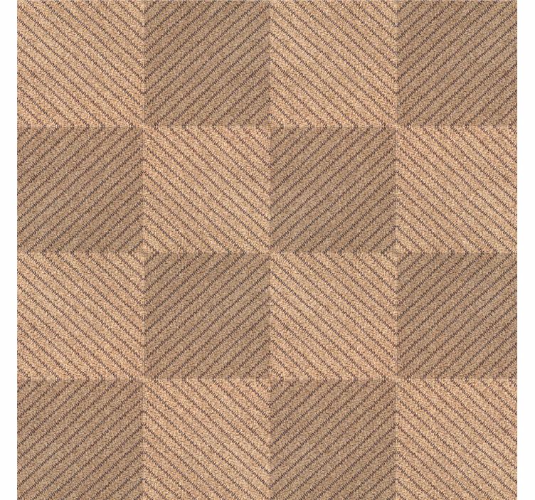 Cortina roller beige patrón de cuadrados de yute marrón - TenVinilo