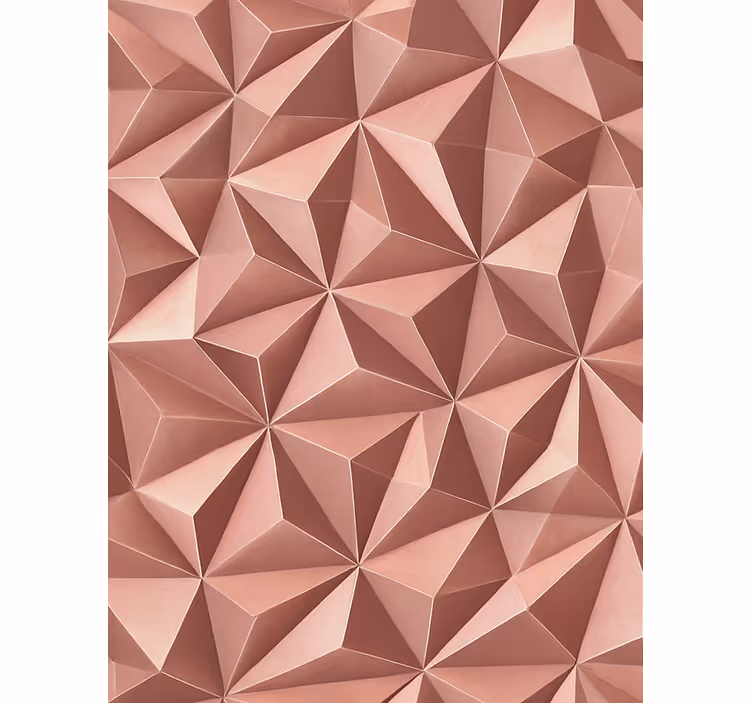 Cortina roller rosa geométrico abstracto en rosa oro - TenVinilo