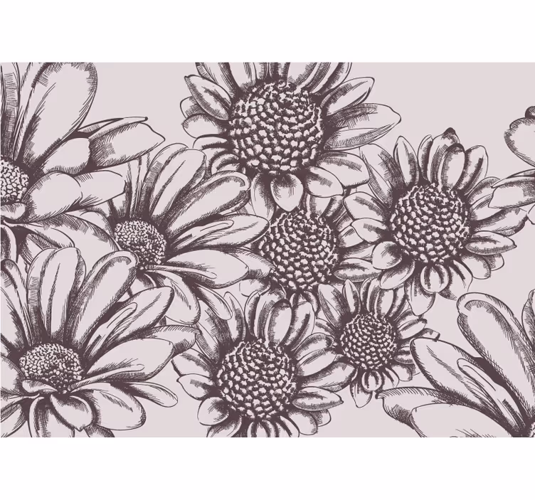 Cortina roller cocina girasoles antiguos - TenVinilo