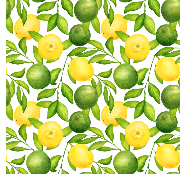 Cortina roller living comedor limones y limas - TenVinilo