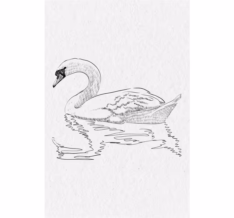 Cortina roller living comedor diseño cisne - TenVinilo