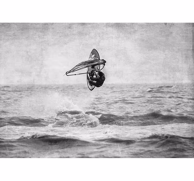 Cortina roller gris windsurf blanco y negro - TenVinilo