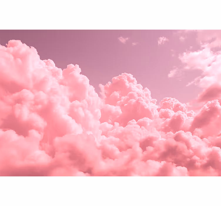 Cortina roller rosa nubes esponjosas rosas - TenVinilo