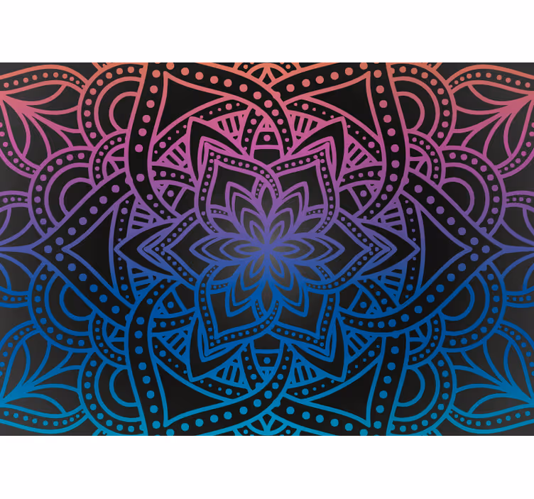 Cortina roller living comedor mandala intrincado - TenVinilo