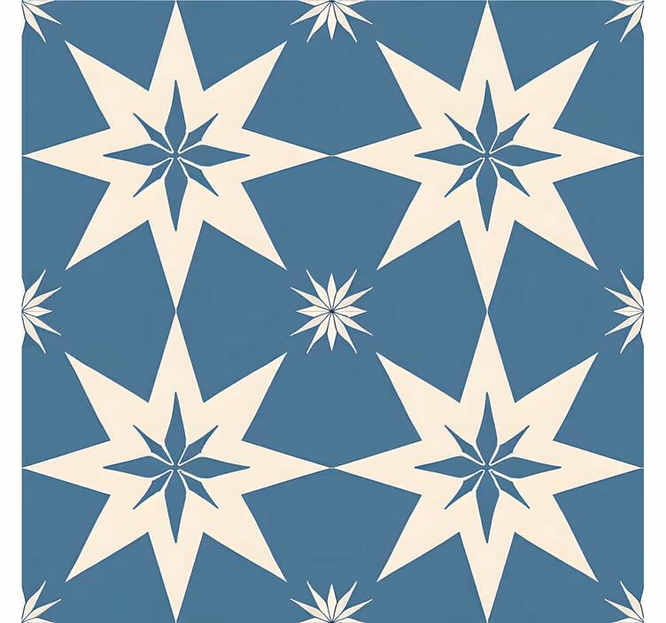 Cortina roller azul diseño estrellado - TenVinilo