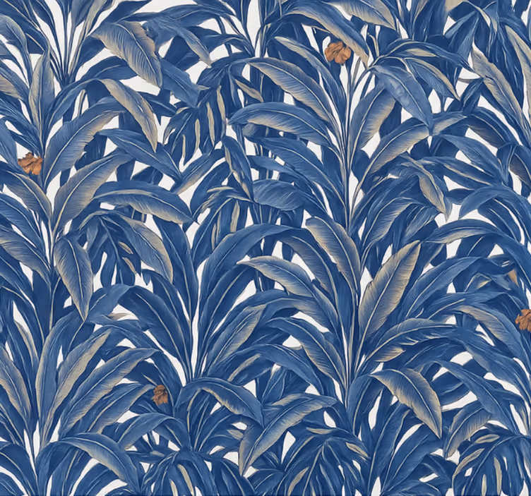 Cortina roller azul selva Índigo lujosa - TenVinilo