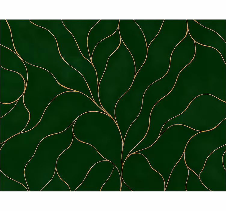 Cortina roller moderno textura de mármol verde y oro - TenVinilo