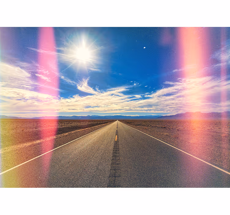 Cortina roller living comedor camino del desierto - TenVinilo