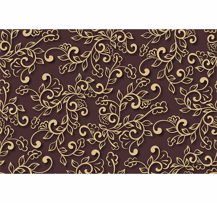 Cortina roller living comedor estilo hojas de Árbol dorado - TenVinilo