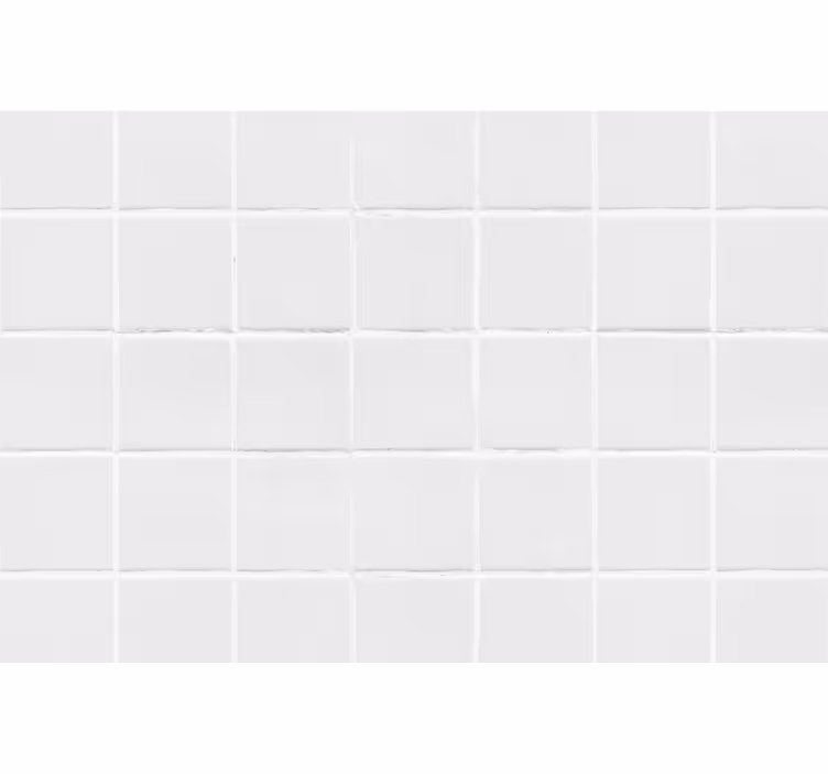 Cortina roller blanca azulejos simples - TenVinilo