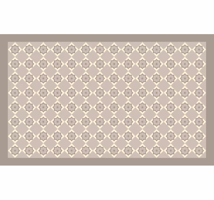 Cortina roller beige baldosas de cemento beige - TenVinilo