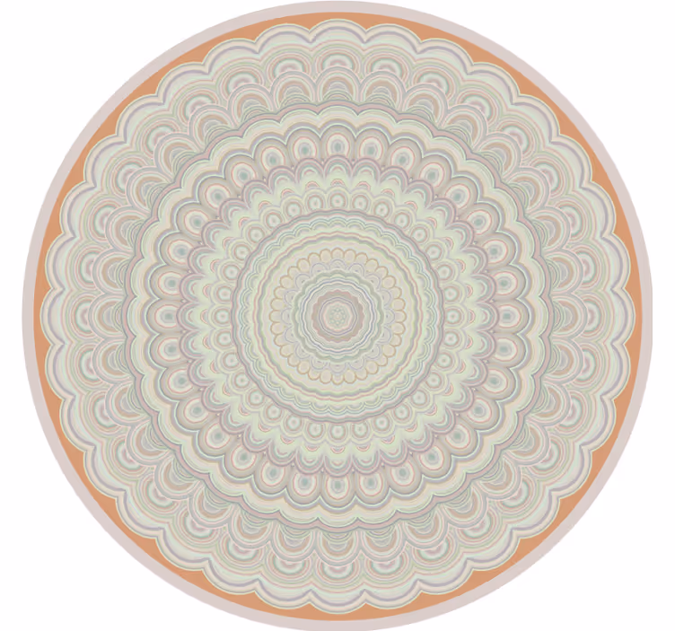 Cortina roller beige mandala circular beige - TenVinilo