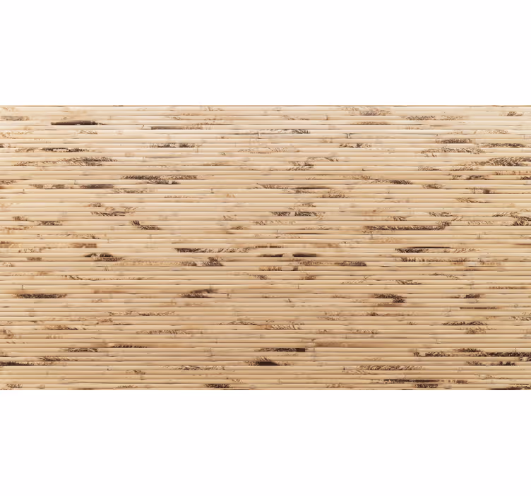 Cortina roller beige con varillas de madera marrón claro - TenVinilo