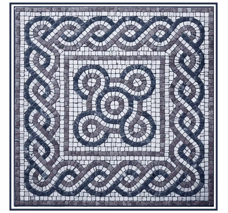 Cortina roller habitación mosaico de piedras naturales - TenVinilo