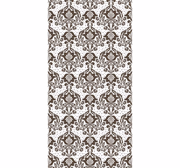 Cortina roller habitación flores ornamentales - TenVinilo