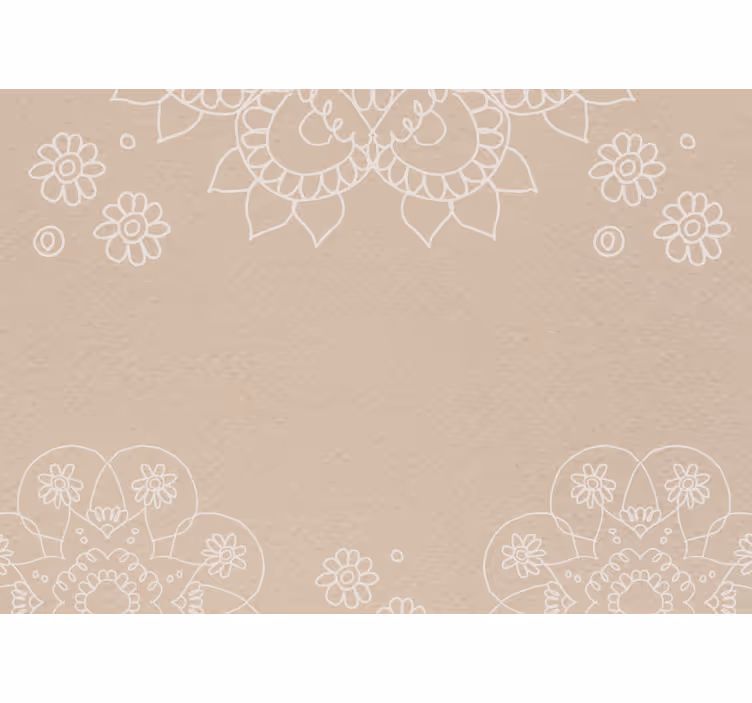 Cortina roller beige diseño mandala de india - TenVinilo