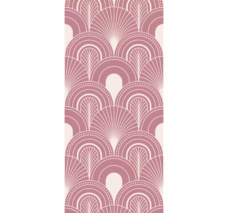 Cortina roller vintage estilo decorativo arco rosa dorado - TenVinilo